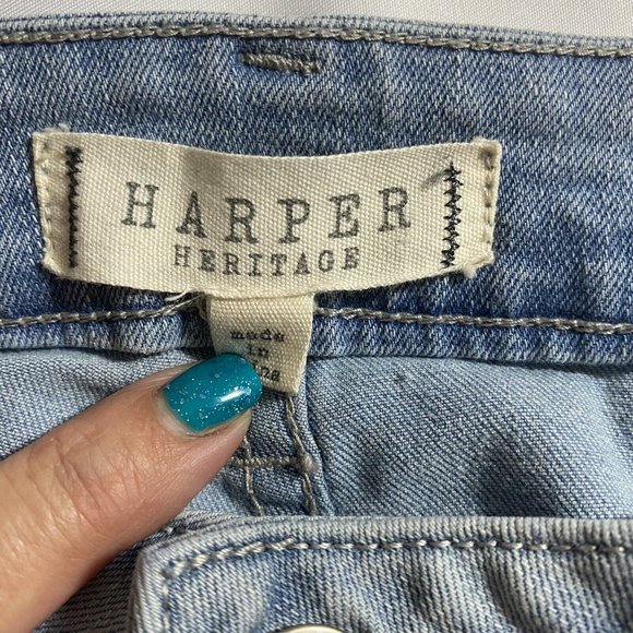 Harper Heritage High Rise Skinny Frayed Hem Jeans Size 29 - Picture 8 of 10
